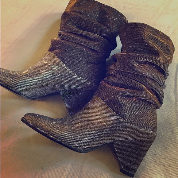 stuart weitzman metallic boots